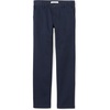 Amazon Essentials Girls and Toddlers’ Flat Front Uniform Chino Pant with Adjustable Stretch(Navy)