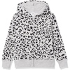 Amazon Essentials Girls and Toddlers’ Fleece Zip-Up Hooded Sweatshirt with Lined Hood and Rib Knit Detail(Grey black red)