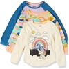 Amazon Essentials Girls and Toddlers’ Long-Sleeve Thermal T-Shirt Tops, Multipacks(Camo/Monster)