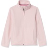 Amazon Essentials Girls and Toddlers’ Polar Fleece Full-Zip Mock Jacket, Insulated Outerwear Coat(Light Pink)