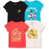 Amazon Essentials Girls and Toddlers’ Short Sleeve T-Shirt(Harry Potter Hogwarts)