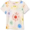 Amazon Essentials Girls and Toddlers’ Short Sleeve T-Shirt(Ivory Suns)