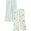 Amazon Essentials Girls and Toddlers’ Slim-Fit Cotton Knit Flare Leggings, Pull On, Pack of 2(Pale Mint Green/Nature)