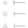Amazon Essentials Gold Plated Sterling Silver Stud Earrings(Silver)
