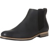 Amazon Essentials Men’s Leather Chelsea Boot(Black Suede)