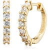 Amazon Essentials Sterling Silver Hinged Huggie Hoop Earrings(Yellow Gold)
