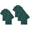 Amazon Essentials Toddler Boys’ School Uniform Short-Sleeve Pique Polo Shirts, Breathable Cotton, Button Closure, Multipacks(5-pack Dark Green)