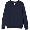 Amazon Essentials Unisex Kids and Toddlers’ Uniform Cotton V-Neck Pullover Knit Sweater(Navy)