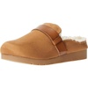 Amazon Essentials Women’s Backless Shearling Memory Foam Mule Slides, Non-Slip(Tan Suede)