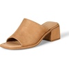 Amazon Essentials Women’s Block Heel Mule(Tan Faux Microsuede)