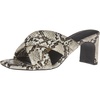 Amazon Essentials Women’s Crossover Block Heeled Sandal with Padded Straps and Memory Foam Insole(Multi Faux Snake Skin)