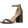 Amazon Essentials Women’s High Heel Nola Block Heels Sandals with Ankle Strap(Leopard Faux Suede)