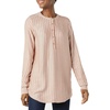 Amazon Essentials Women’s Long-Sleeve Relaxed Fit Popover Blouse, Collared Business Casual Work Shirt(Terracotta French Stripe)