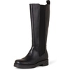 Amazon Essentials Women’s Tall Gusset Boot with Square Toe and Chunky Heel(Black)