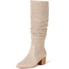 Amazon Essentials womens Tall Block Heel Boots(Taupe)