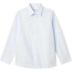 Amazon Essentials Boys’ Regular Fit Easy Iron Long Sleeve School Shirt(Light Blue)