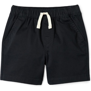 Amazon Essentials Boys’ Stretch Pull-On Knee Length Shorts(Black)