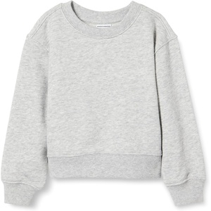 Amazon Essentials Boys and Toddlers’ French Terry Regular Fit Crew Neck Sweatshirt(Light Grey Heather)