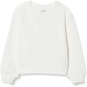 Amazon Essentials Boys and Toddlers’ French Terry Regular Fit Crew Neck Sweatshirt(White)
