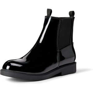Amazon Essentials Girls’ Chelsea Ankle Boots(Black Patent)
