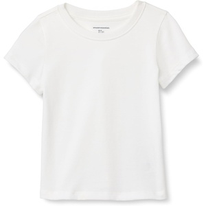 Amazon Essentials Girls and Toddlers’ Short Sleeve T-Shirt(White)