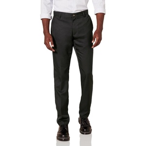 Amazon Essentials Men’s Slim-Fit Flat-Front Dress Pants, Straight Leg, Polyester, Stone(Black)