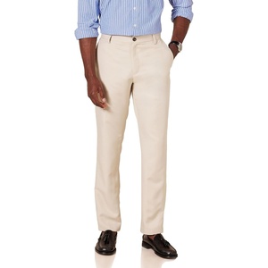 Amazon Essentials Men’s Slim-Fit Flat-Front Dress Pants, Straight Leg, Polyester, Stone(Stone)