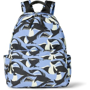 Amazon Essentials Unisex Kids’ Backpack for Boys and Girls, Sky Blue Crazy Camo, One Size(Light Blue Shark Waves)