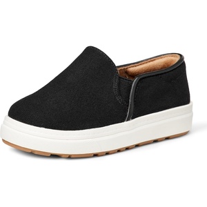 Amazon Essentials Unisex Kids and Toddlers’ Canvas Slip-on Sneakers(Black Canvas)