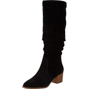 Amazon Essentials womens Tall Block Heel Boots(Black)
