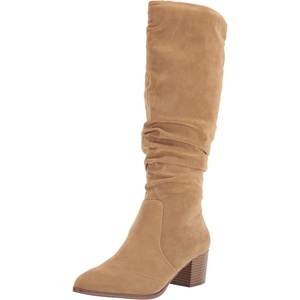 Amazon Essentials womens Tall Block Heel Boots(Tan)