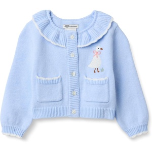 Amazon Essentials x Sofia Grainge Babies, Toddlers and Girls’ Cardigan Sweater(Light Blue Light Blue Goose)