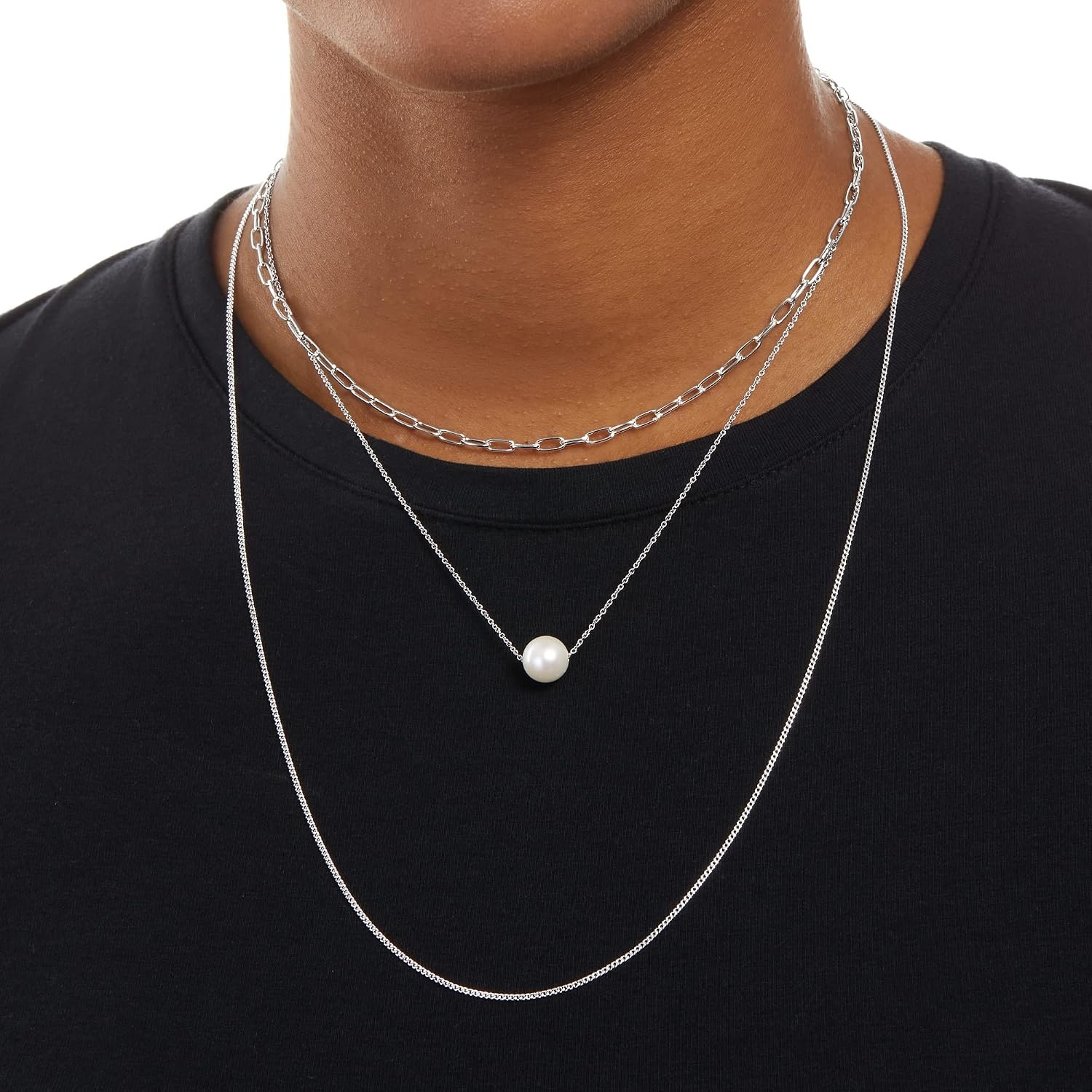 image:imageAmazon Essentials 14K Gold or Sterling Silver Freshwater Pearl Pendant NecklaceSilver