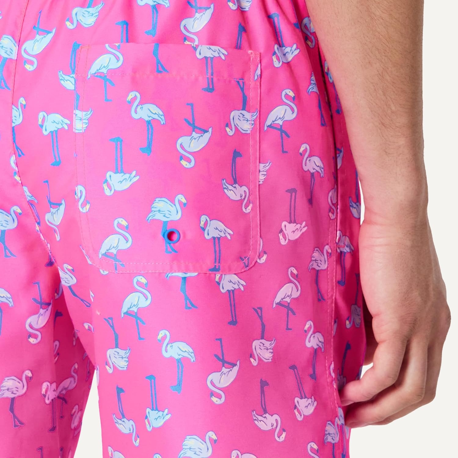 image:imageAmazon Essentials Mens 7 QuickDry Swim Trunk Lightweight BreathableBright Pink Flamingo