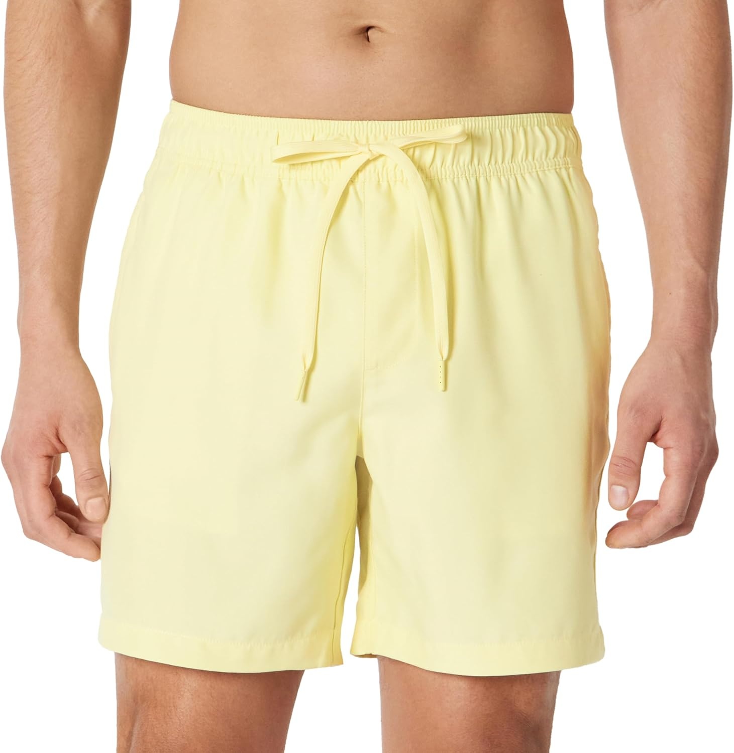 image:imageAmazon Essentials Mens 7 QuickDry Swim Trunk Lightweight BreathableLight Yellow
