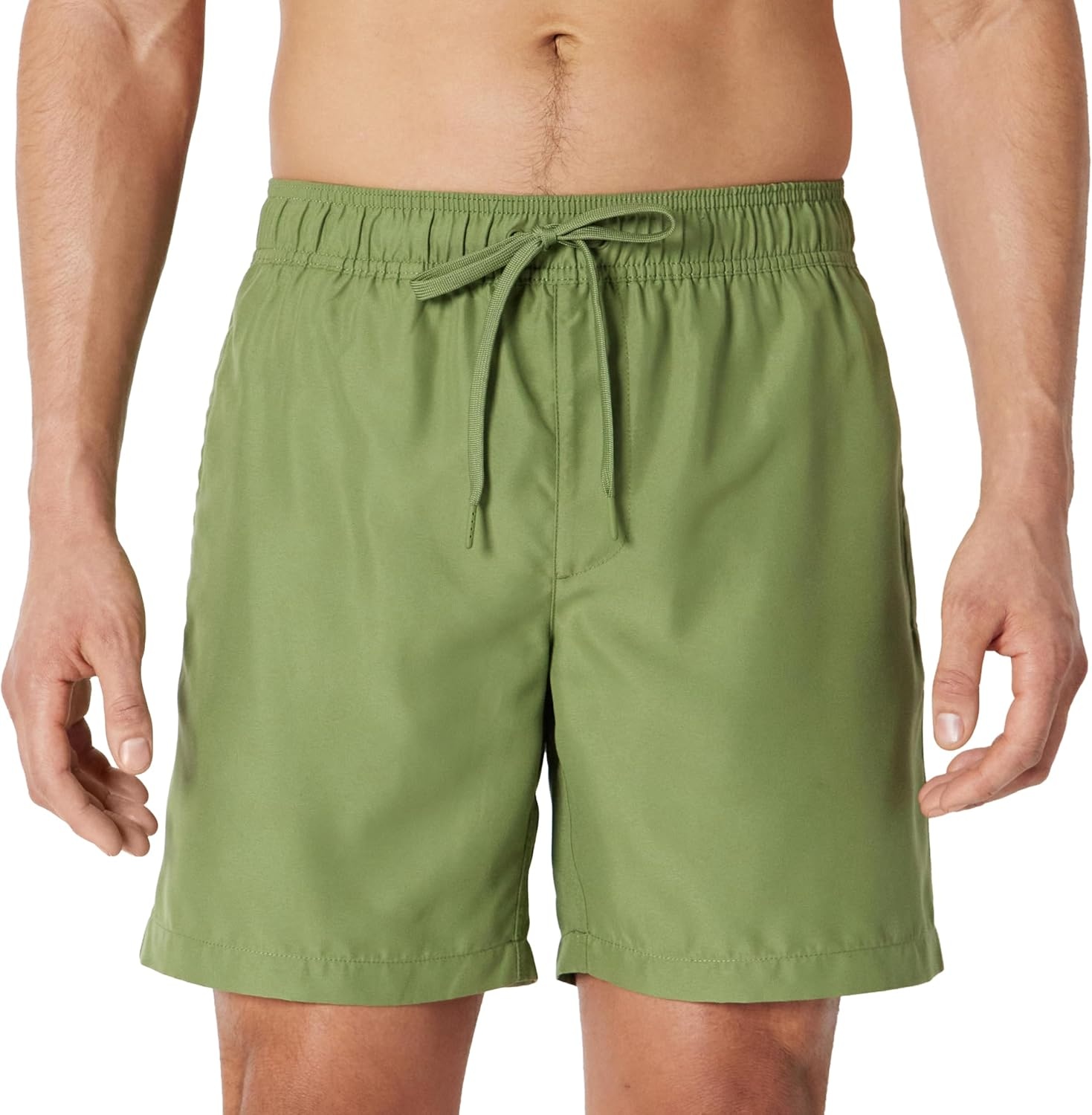 image:imageAmazon Essentials Mens 7 QuickDry Swim Trunk Lightweight BreathableOlive