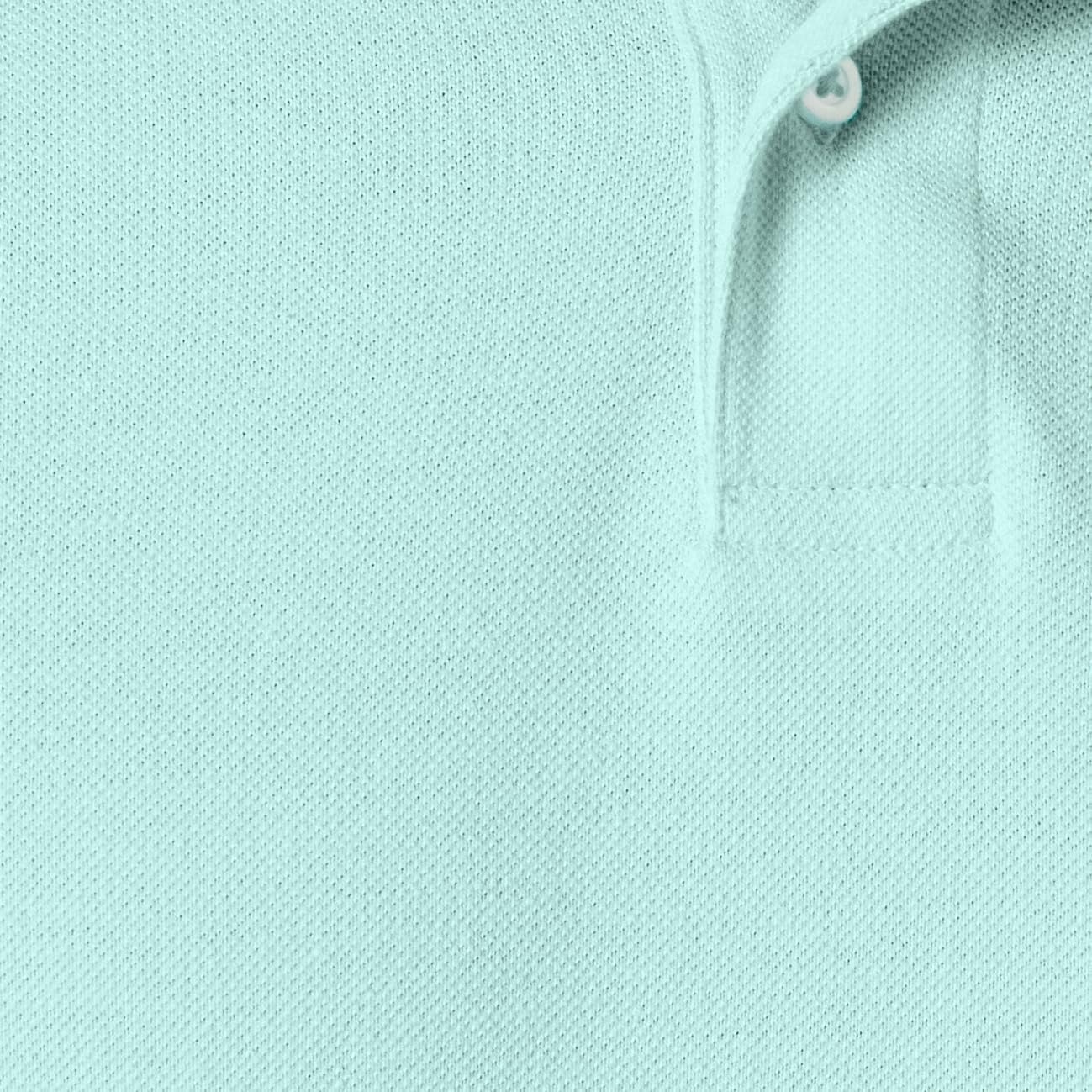 image:imageAmazon Essentials Mens RegularFit Cotton Pique Polo Shirt Short Sleeve Available in Big amp TallAqua