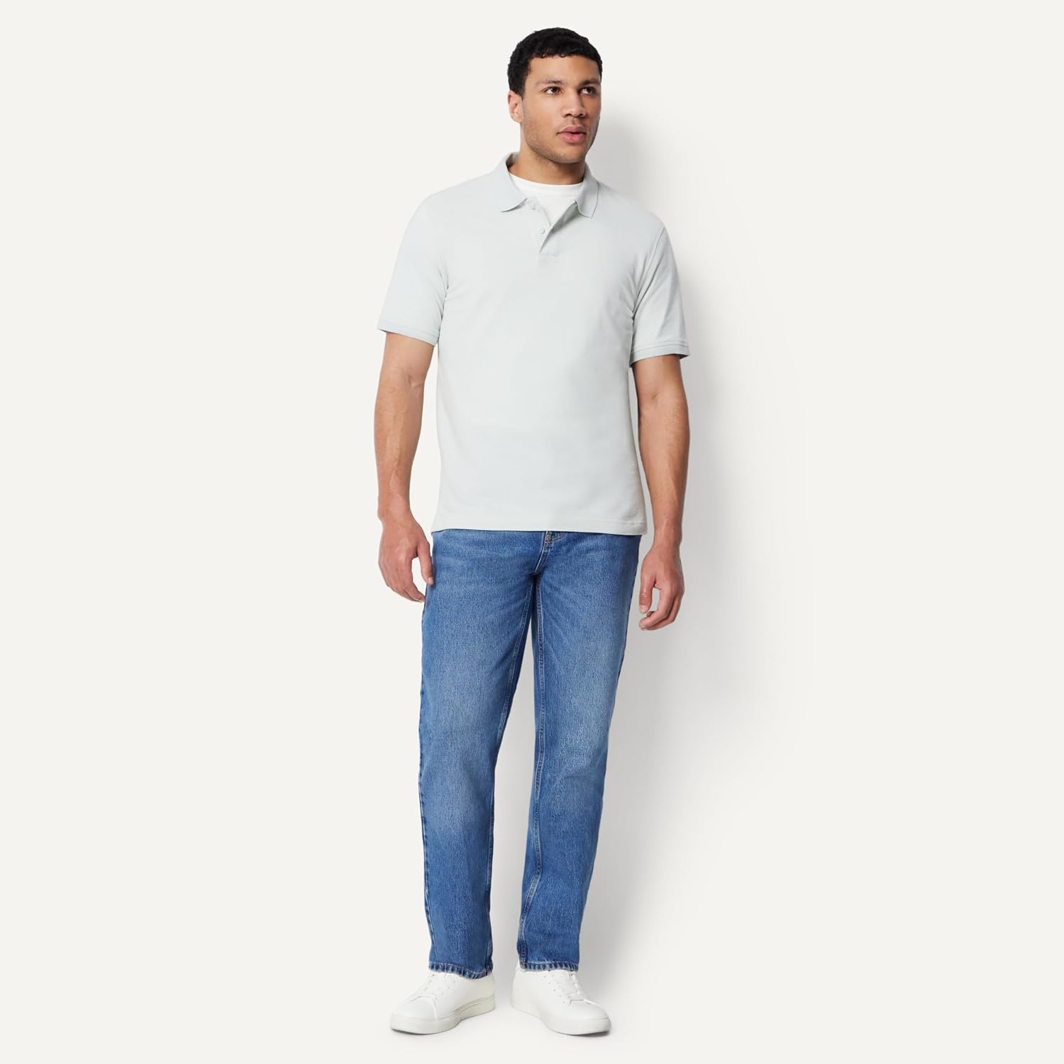 image:imageAmazon Essentials Mens RegularFit Cotton Pique Polo Shirt Short Sleeve Available in Big amp TallLight Sage Green