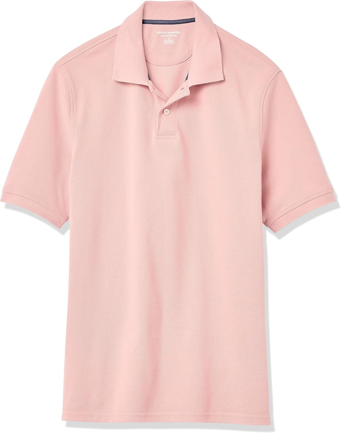 image:imageAmazon Essentials Mens RegularFit Cotton Pique Polo Shirt Short Sleeve Available in Big amp TallPink