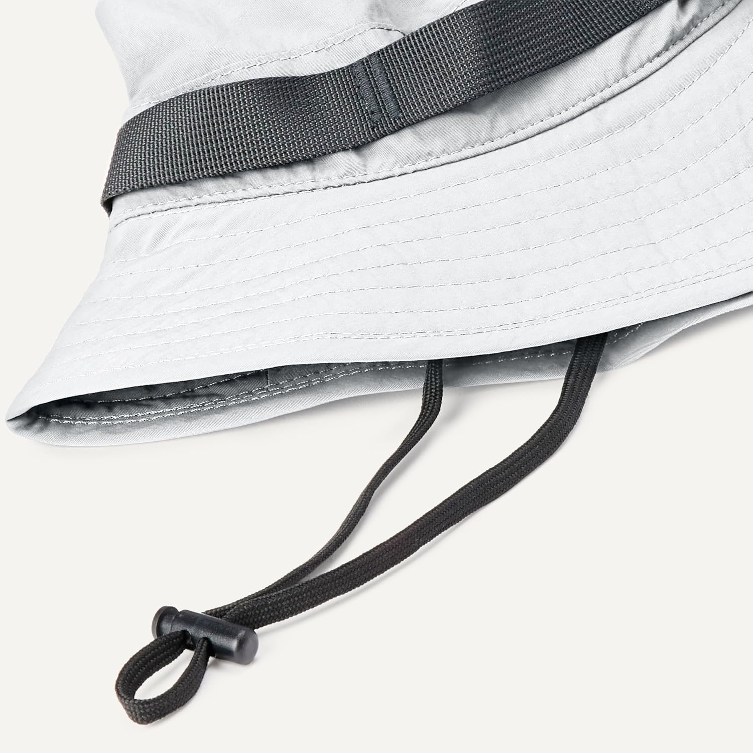 image:imageAmazon Essentials Mens Washed Nylon Outdoor Wide Brim Sun Bucket HatWhite