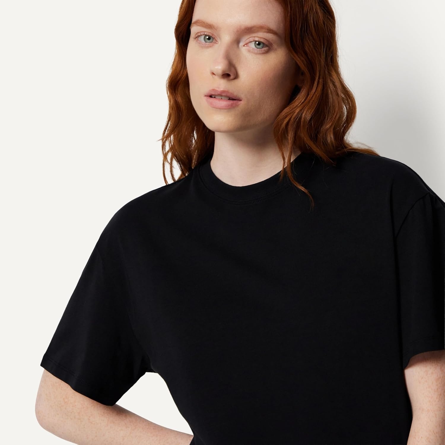 image:imageAmazon Essentials Womens Oversized TShirt Cotton SpanBlack