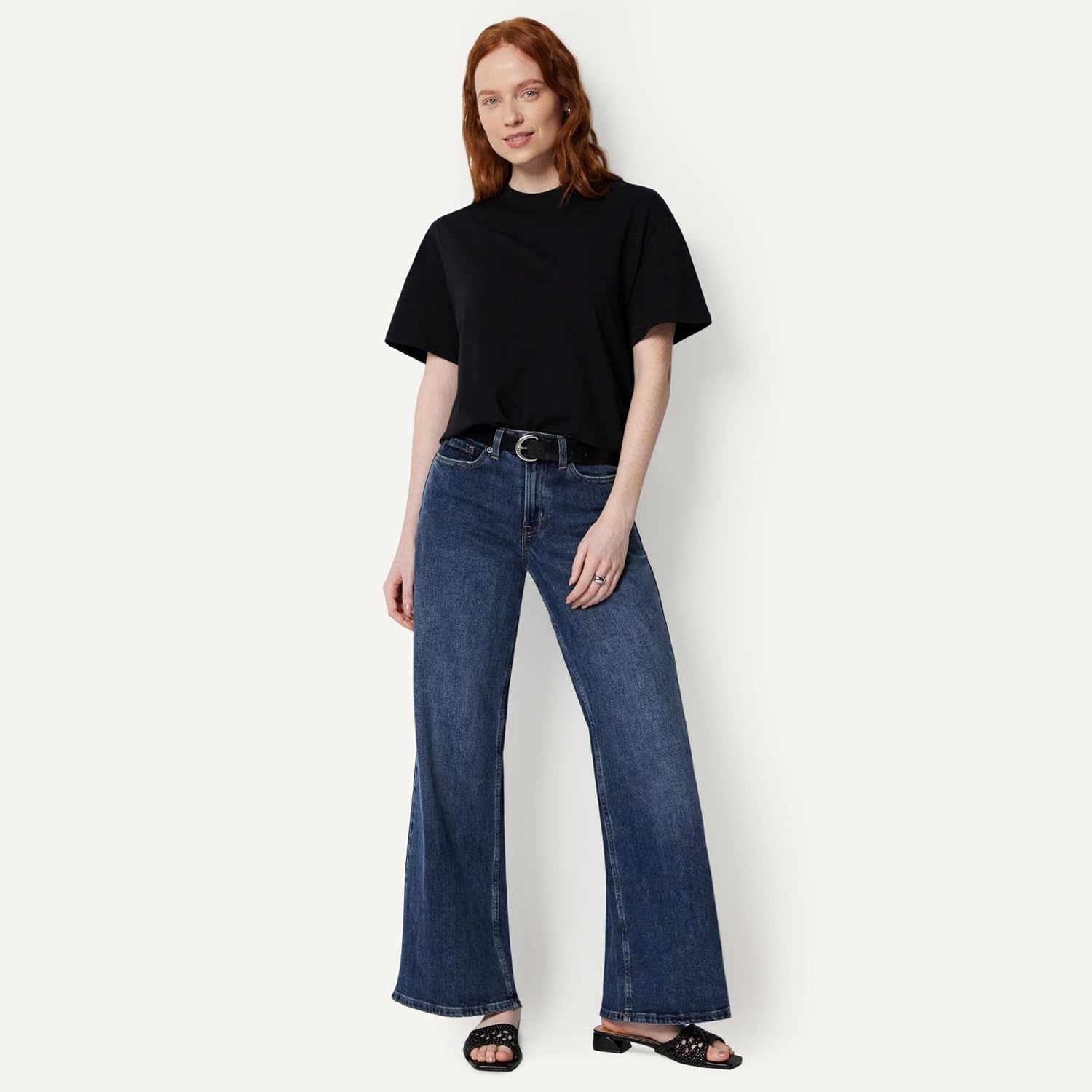 image:imageAmazon Essentials Womens Oversized TShirt Cotton SpanBlack