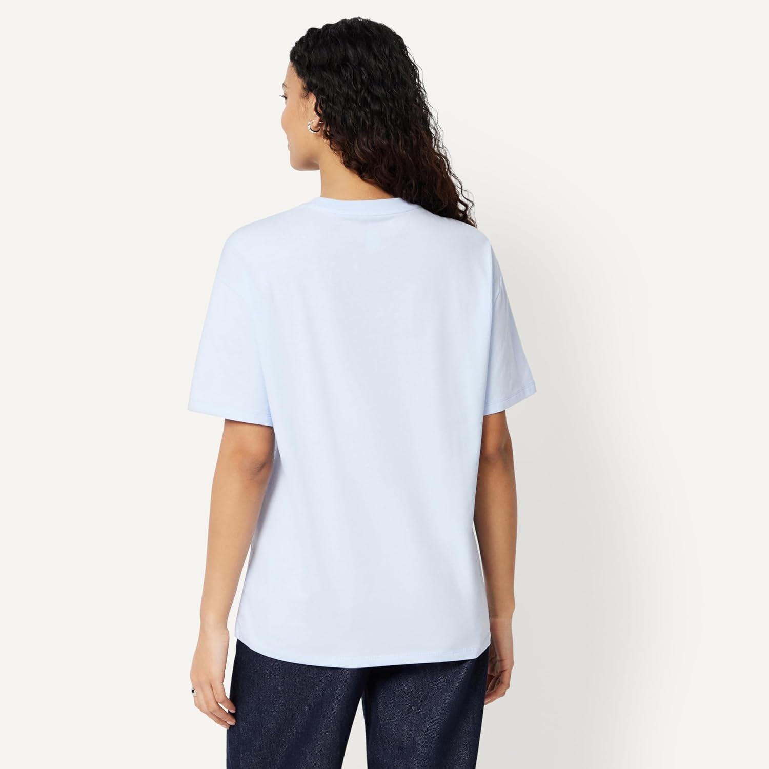 image:imageAmazon Essentials Womens Oversized TShirt Cotton SpanLight Blue
