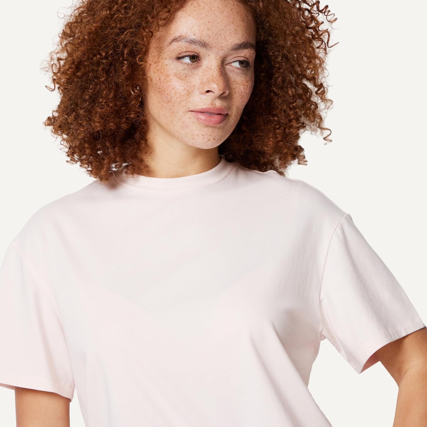 image:imageAmazon Essentials Womens Oversized TShirt Cotton SpanLight Pink
