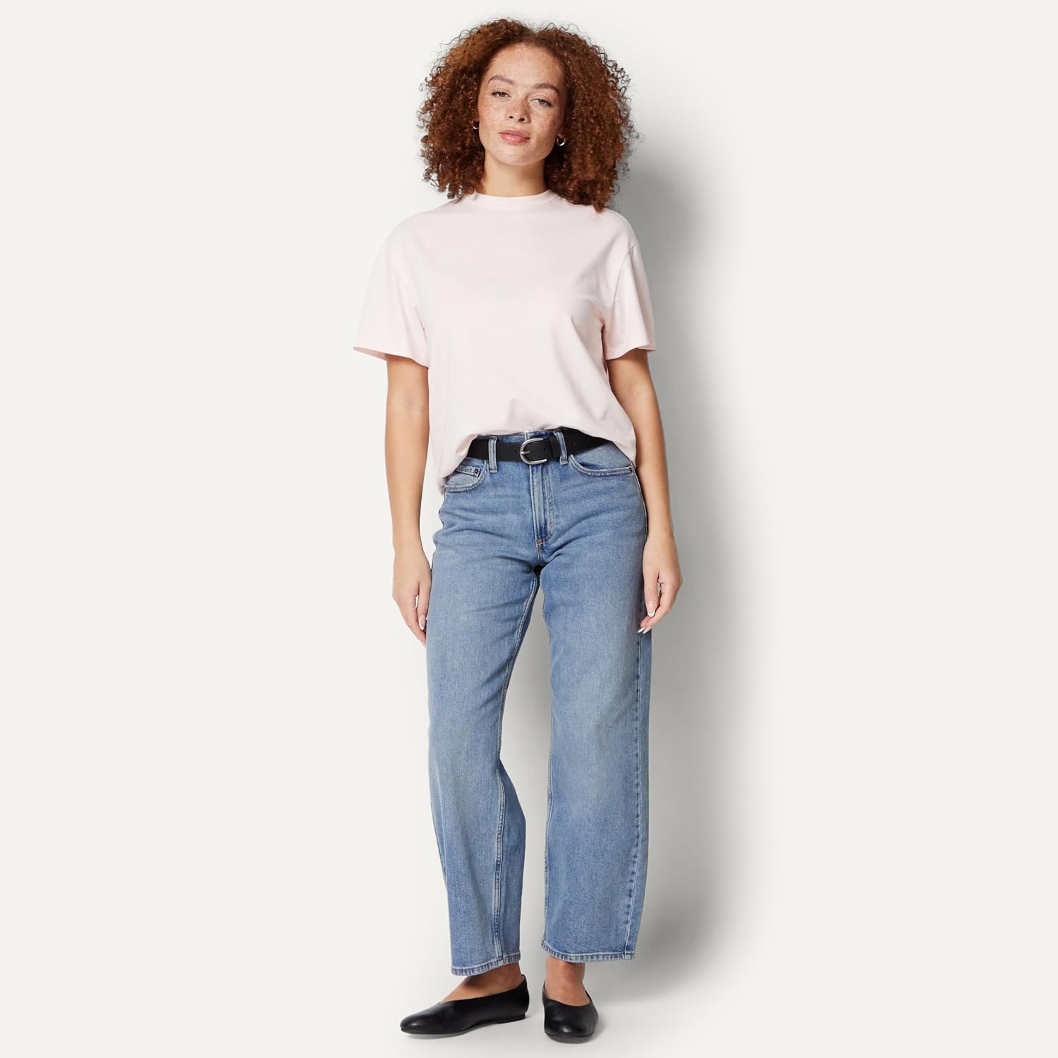 image:imageAmazon Essentials Womens Oversized TShirt Cotton SpanLight Pink