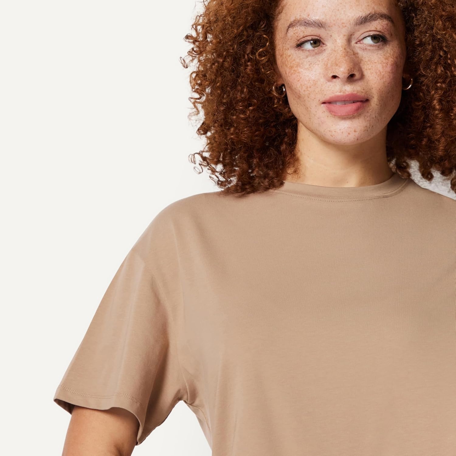 image:imageAmazon Essentials Womens Oversized TShirt Cotton SpanTan