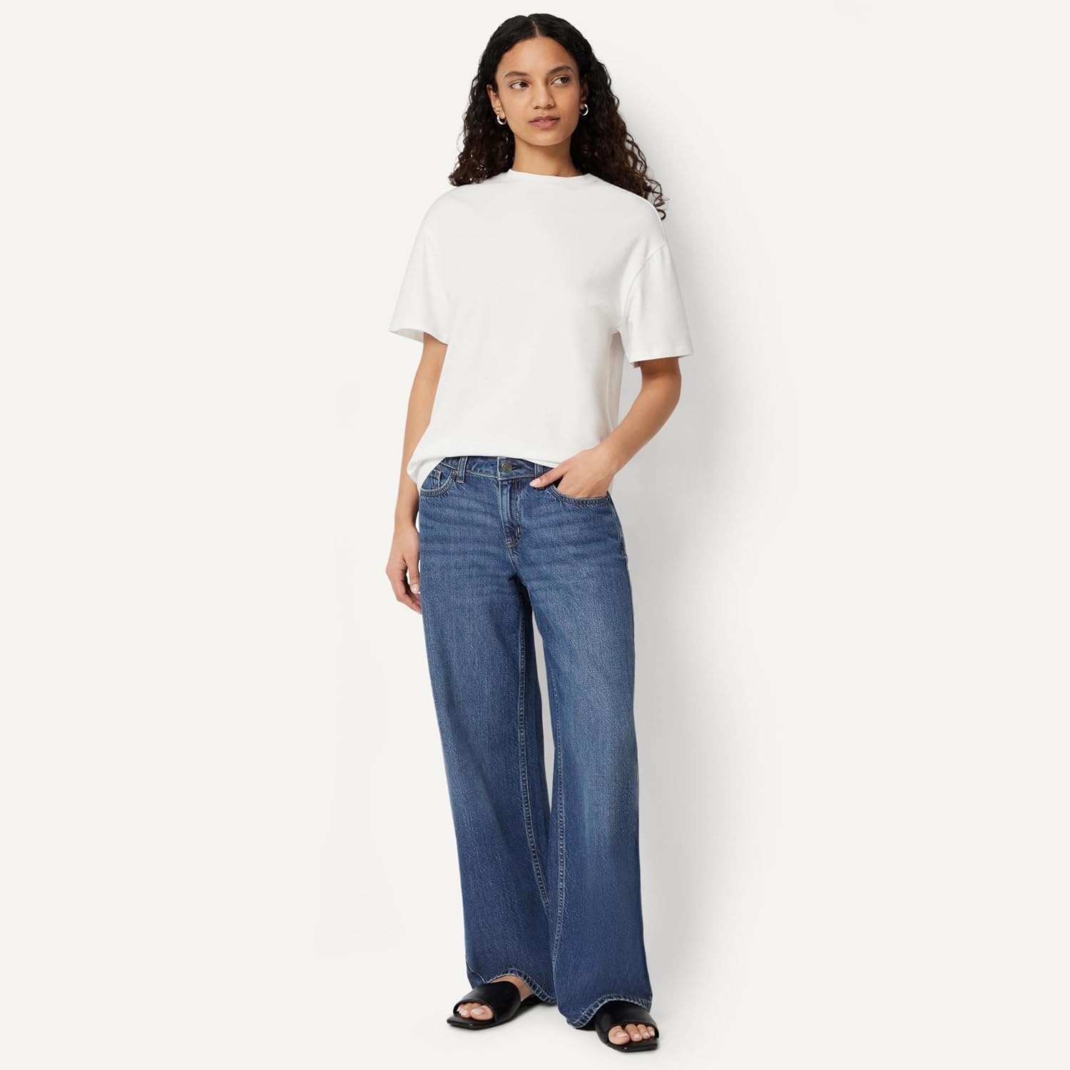 image:imageAmazon Essentials Womens Oversized TShirt Cotton SpanWhite
