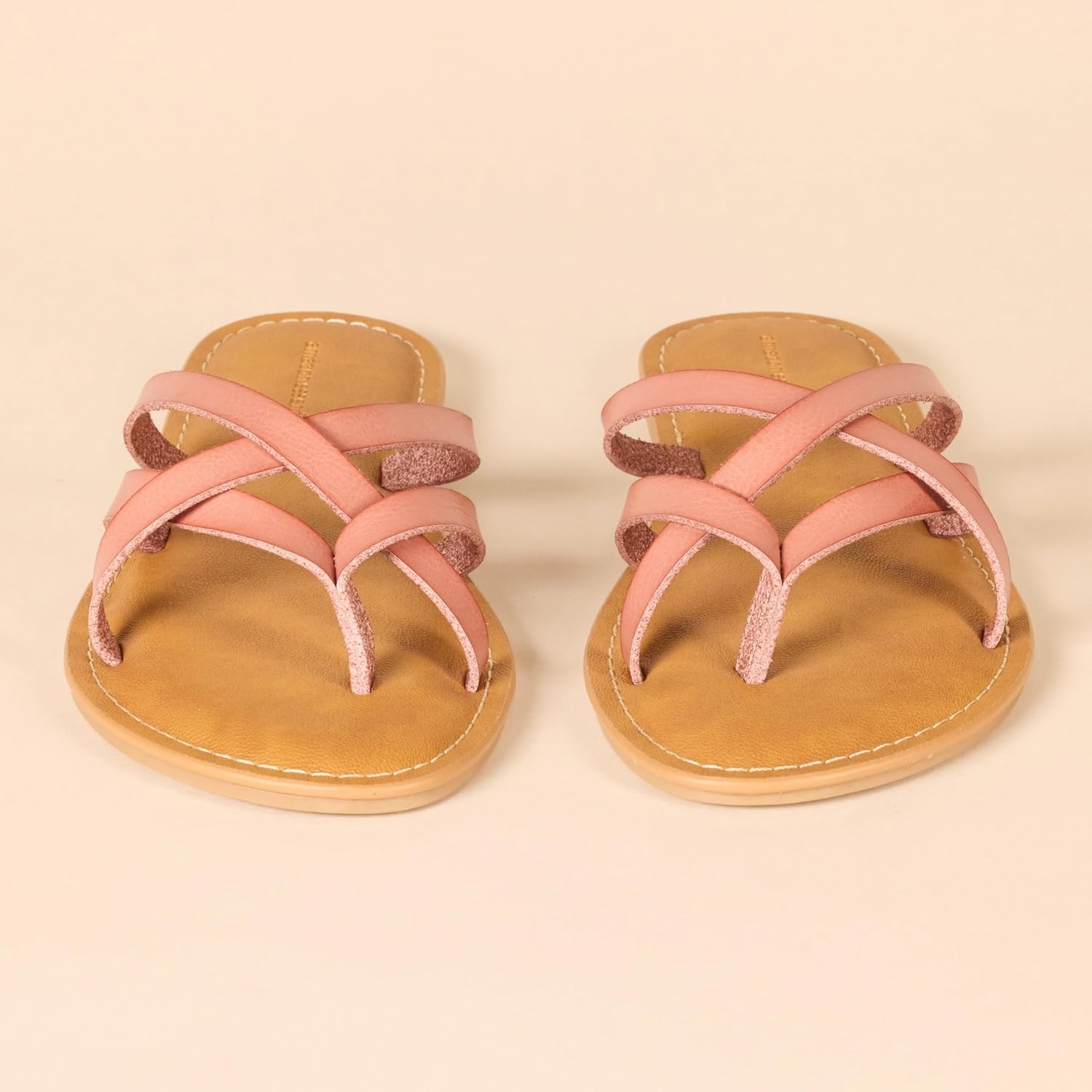 image:imageAmazon Essentials Womens Strappy Slide Flat SandalDusty Rose