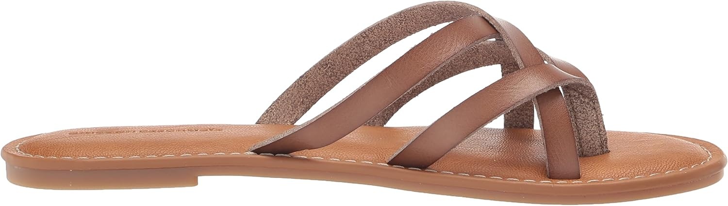 image:imageAmazon Essentials Womens Strappy Slide Flat SandalMushroom Brown