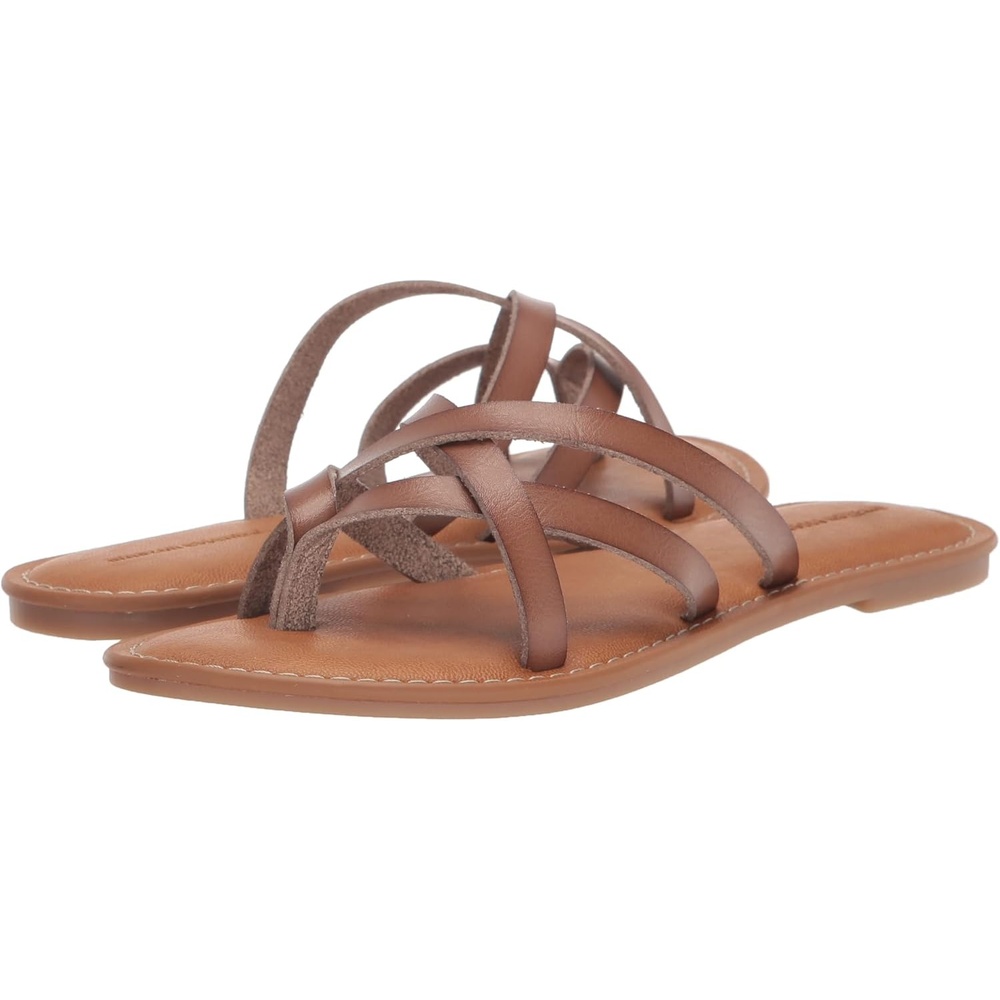 image:imageAmazon Essentials Womens Strappy Slide Flat SandalMushroom Brown